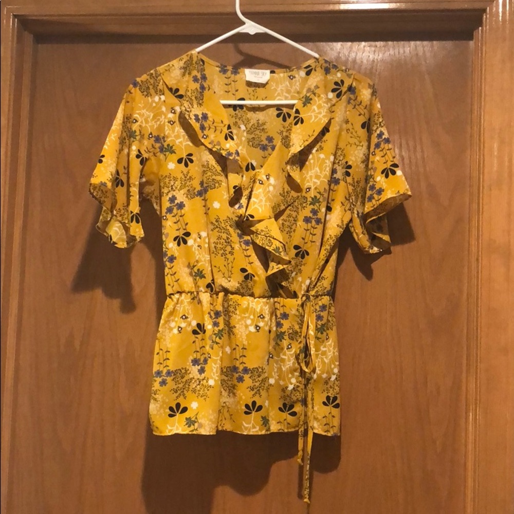 Yellow Floral Top